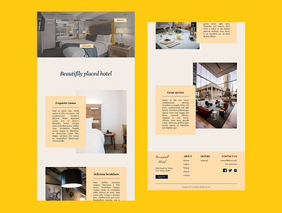 Hotel website design hotel ui ux webdesign
