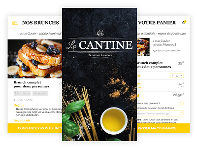 La Cantine - Food app & Branding design food french food mobile ui ux webdesign
