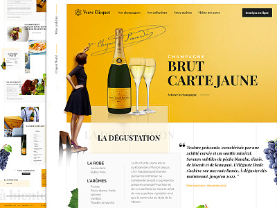 La Veuve Cliquot - Redesign alcohol champagne design french alcohol redesign ui ux veuve cliquot webdesign