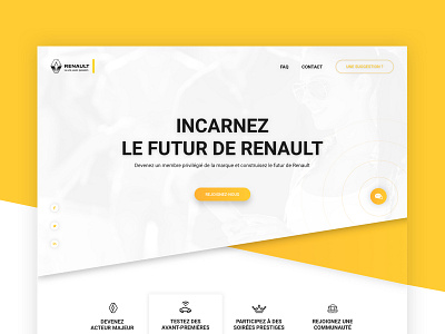 Renault - special event betatest cars concept design event renault ui ux webdesign website yellow