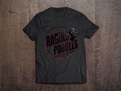 Raging poodles logo design dogs logo mockup music poodles print rock tshirt