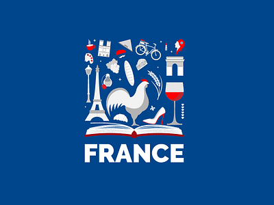 Douce France culture europe france icon illustration logo monument