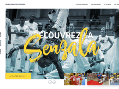 Capoeira Senzala - Header animation animation capoeira gif header interaction design landing page sport