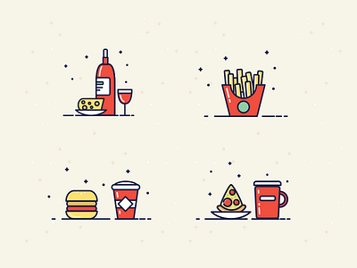 Icon sets food icons illustration rapidgems