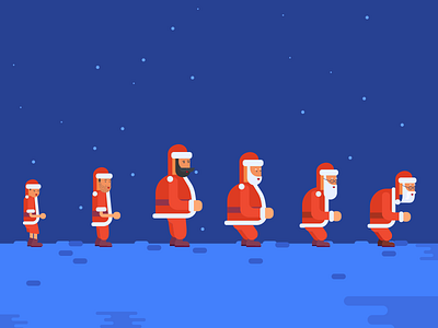 The evolution of Santa!!! character christmas evolution holiday illustration jesus new year santa snow winter xmas