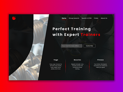 Uextreme GYM UI Design adobe xd branding figma graphic design logo ui ux