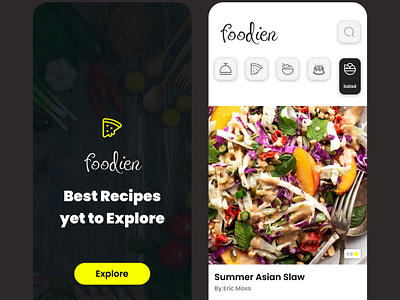 Food App Recipes UI Design