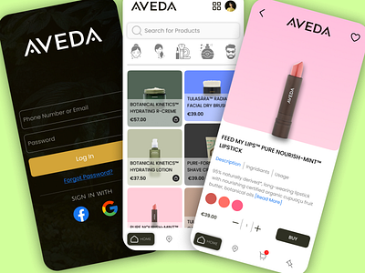 AVEDA - The Cosmetic Brand | UI