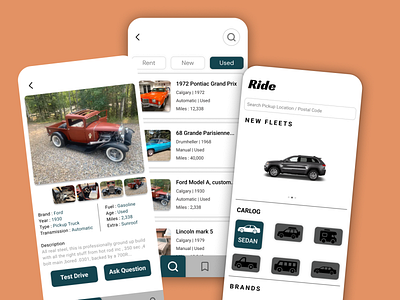 Rent + Buy = Ride | Classic UI Design