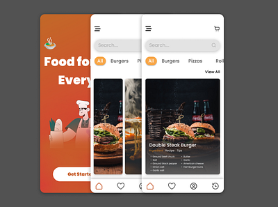 Food Ultimate Food for Everyone UI Design | Mobile A Design adobe xd branding design figma graphic design illustration logo ui ux vector