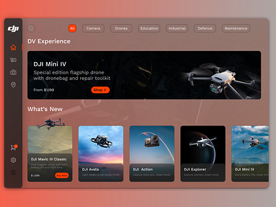DJI Store | Prototype Design branding design figma graphic design illustration logo ui ux vector