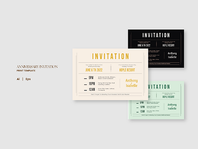ANNIVERSARY INVITATION graphic design liokiva studio retro