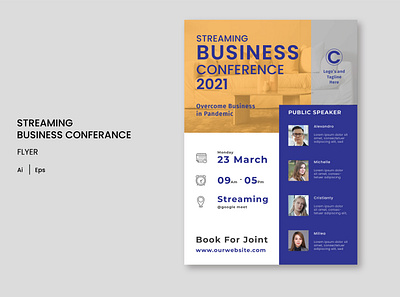 FLYER BUSINESS CONFERENCE business business conferance conference design flyer design liokiva studio streaming