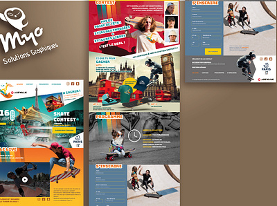 Skate contest maquette web graphic design illustration ui ux webdesign