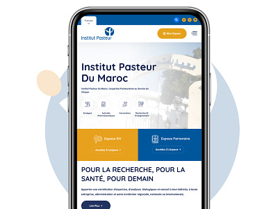 Institut Pasteur du Maroc agency creative logo morocco ui design uiux web design website