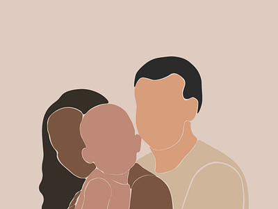 Family graphic design illustration