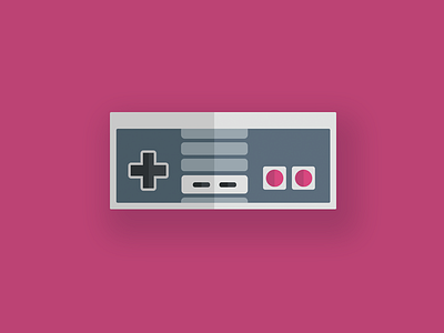 Classic NES Controller design flat gaming illustration nes nintendo video games
