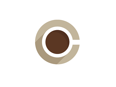 Community Café Logo brown cafe coffee community flat logo mark