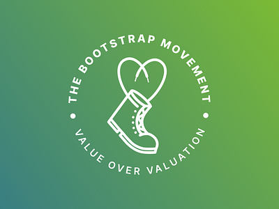 Bootstrap Movement Badge badge bootstrap branding business gradient green illustration laces logo movement roadmapping software