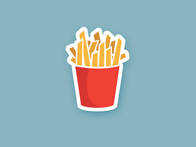Fries Sticker fast food food french fries fries illustration potato sticker