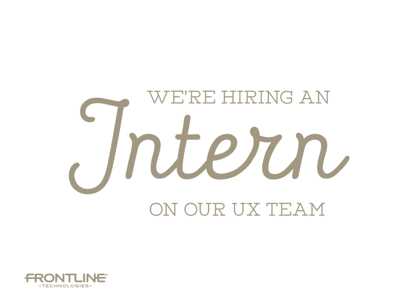 We're Hiring a UX Intern! apply brown coffee cup design intern internship team ui ux