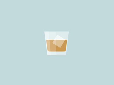 Refreshment drink flat glass ice illustration scotch