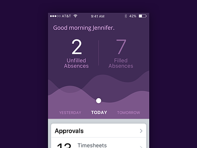 Mobile Dashboard 3-Day Trend Graph chart dashboard graph ios lines mobile purple trend