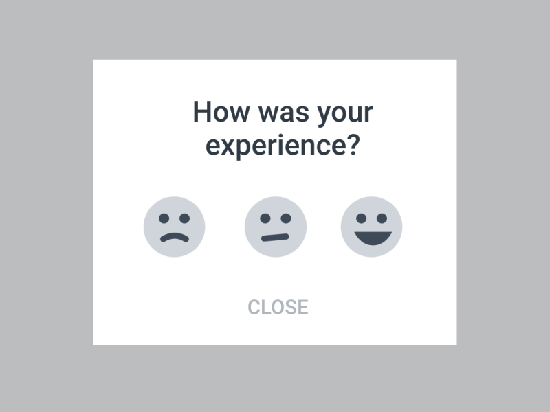 Android In-App Rating Prompt mobile ux ui after effects modal smiley icons rating android animation