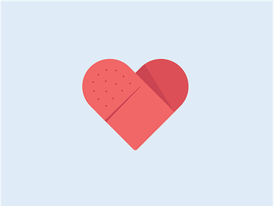 Bandaid Heart bandaid heart illustration logo