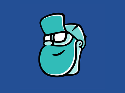 New Avatar avatar baseball cap blue glasses hat illustration offset self portrait smile teal