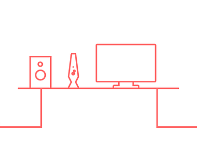 Desk illustration lavalamp