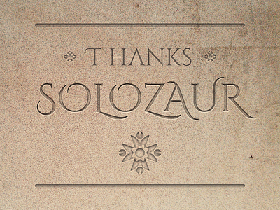 Thank you Solozaur engraving solozaur stone thanks