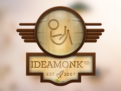 Personal identity - Ideamonk branding glass ideamonk identity logo psd shine wood
