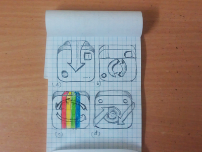 Icon ideas icon instasync ios iphone sketches sync