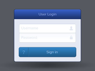 Blue Login blue forgot password login rebound ui widget