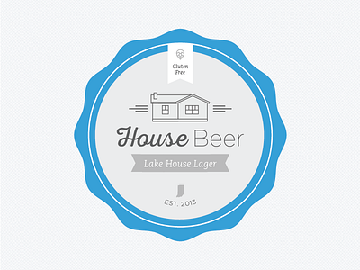 House Beer Label beer beer label brewery craft beer gluten free home brewery hops house illustration indiana label lager