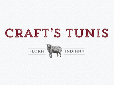 Craft's Tunis Logo branding farm indiana line drawing logo sheep trend tunis vintage