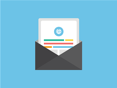 Email Icon color email envelope flat icon illustration newsletter