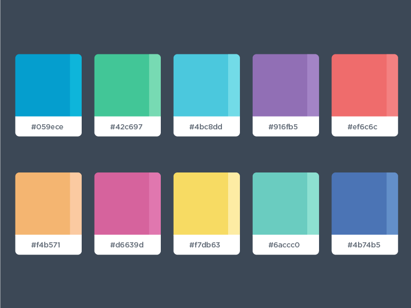 Color Palette by Malena Zook for Salesforce R+D on Dribbble