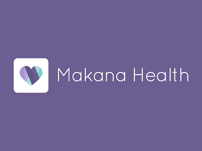 Makana Health Logo branding health healthcare heart hospital identity logo makana health purple teal