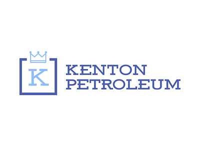 Kenton Petroleum Logo blue branding crown gas identity kenton logo oil petroleum