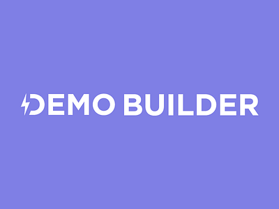 Demo Builder Logo bolt brand builder demo identity lightning lightning bolt logo purple tool type