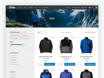 B2B Commerce Website Design - Category Page b2b category page ecommerce filter retail ux ui design web design website
