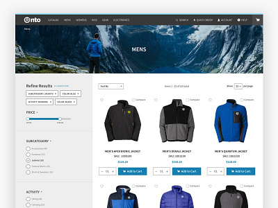 B2B Commerce Website Design - Category Page