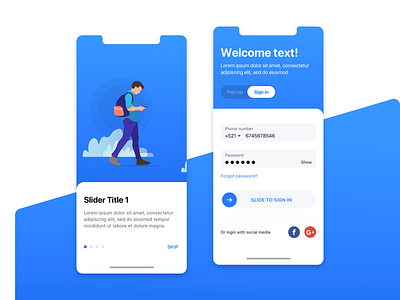 Login Screens | Mobile App