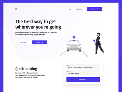Taxi Booking | Webpage | UI Design