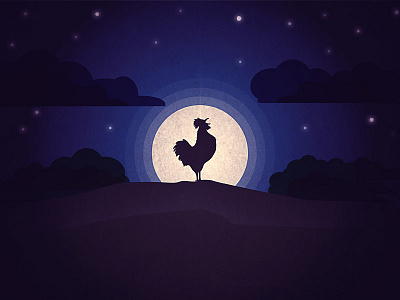 Early bird illustration illustrator nature rooster vector