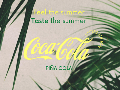 CocaCola Summer project - social media post concept branding canva design graphic design illustration