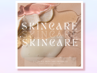Skin Care IG post branding calligraphy canva design graphic design illustration instagram minimalistic online marketing pastel skincare social media