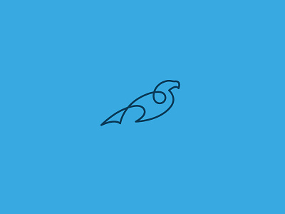 Bird in flight bird design eagle identity logo monoweight